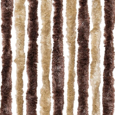 Vliegengordijn 56x185 cm chenille beige en lichtbruin 6