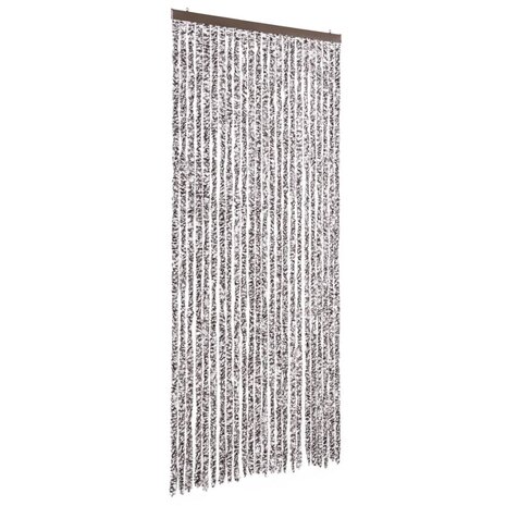 Vliegengordijn 100x220 cm chenille bruin en beige 2