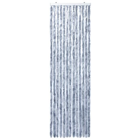Vliegengordijn 56x185 cm chenille zilverkleurig 3