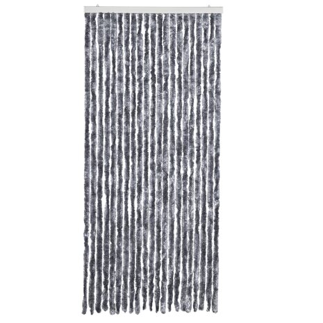 Vliegengordijn 90x220 cm chenille zilverkleurig 3