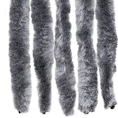 Vliegengordijn 90x220 cm chenille zilverkleurig 5