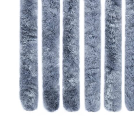 Vliegengordijn 90x220 cm chenille zilverkleurig 6