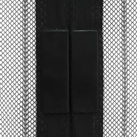 Insectendeurgordijnen 2 st magnetisch 230x160 cm zwart 5