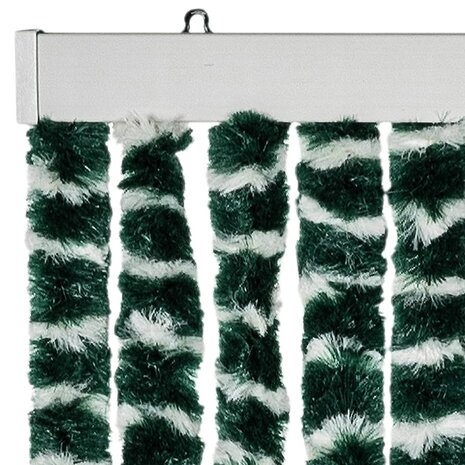 Vliegengordijn 100x220 cm chenille groen en wit 4