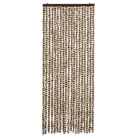 Vliegengordijn 56x185 cm chenille beige en bruin 3