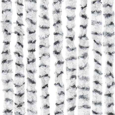 Vliegengordijn 56x185 cm chenille licht- en donkergrijs 6