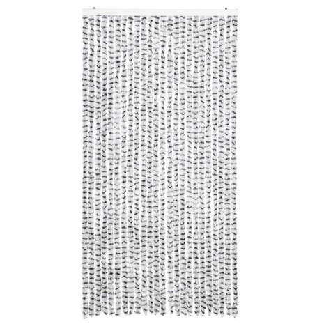 Vliegengordijn 100x220 cm chenille licht- en donkergrijs 3