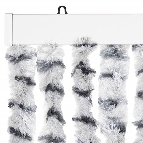 Vliegengordijn 100x220 cm chenille licht- en donkergrijs 4