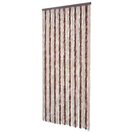 Vliegengordijn 100x200 cm chenille beige en lichtbruin 2