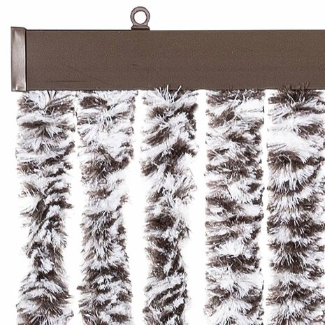 Vliegengordijn 100x200 cm chenille bruin en beige 4