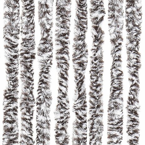 Vliegengordijn 100x200 cm chenille bruin en beige 5