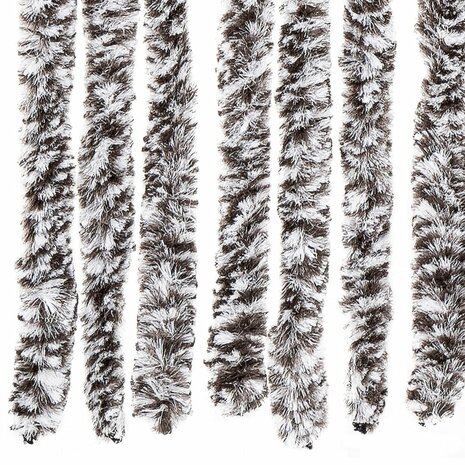 Vliegengordijn 100x200 cm chenille bruin en beige 6