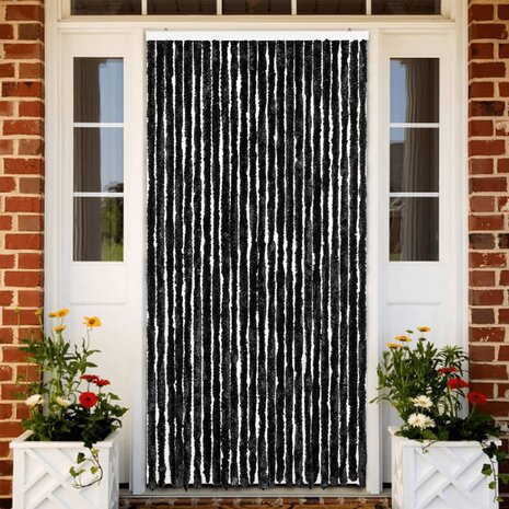 Vliegengordijn 100x230 cm chenille antracietkleurig 1