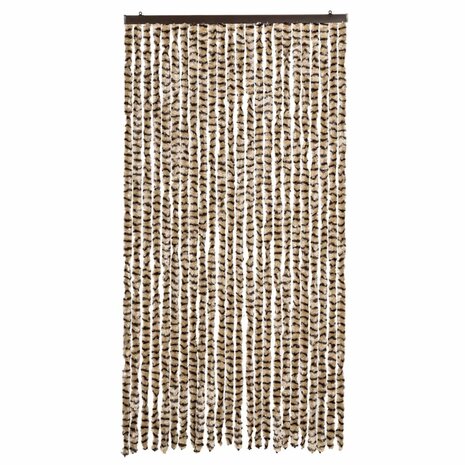 Vliegengordijn 100x200 cm chenille beige en bruin 3