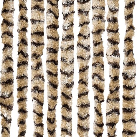 Vliegengordijn 100x200 cm chenille beige en bruin 5