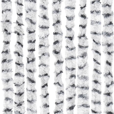 Vliegengordijn 56x200 cm chenille lichtgrijs en donkergrijs 5