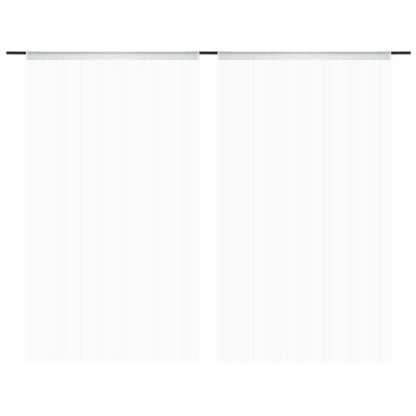 Draadgordijnen 2 st 140x250 cm wit 2