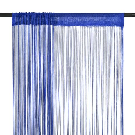 Draadgordijnen 100x250 cm blauw 2 st 1