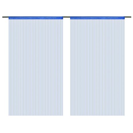 Draadgordijnen 140x250 cm blauw 2 st 2