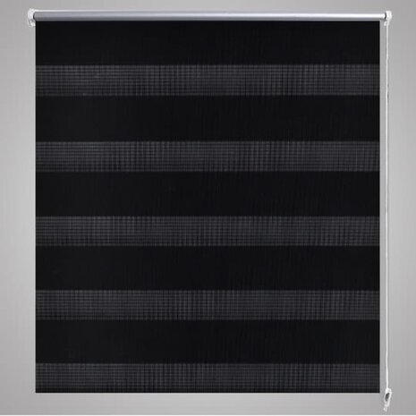 Duo rolgordijn 120 x 230 cm zwart 4