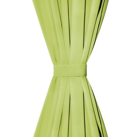 Micro-satijnen gordijnen met lussen 140x225 cm groen 2 st 3