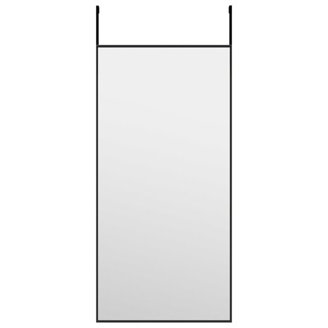 Deurspiegel 30x60 cm glas en aluminium zwart 2