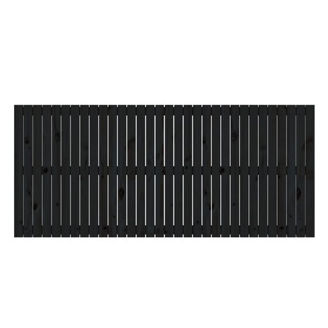 Wandhoofdbord 204x3x90 cm massief grenenhout zwart 4