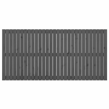 Wandhoofdbord 185x3x90 cm massief grenenhout grijs 4