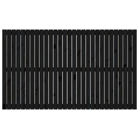 Wandhoofdbord 185x3x110 cm massief grenenhout zwart 4