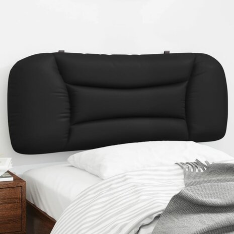 Hoofdbordkussen 100 cm kunstleer zwart 1