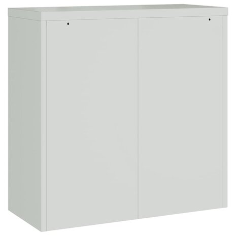 Archiefkast 90x40x130 cm staal lichtgrijs 10
