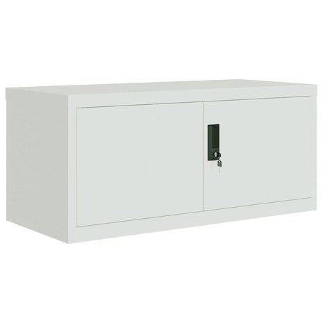 Archiefkast 90x40x240 cm staal lichtgrijs 3