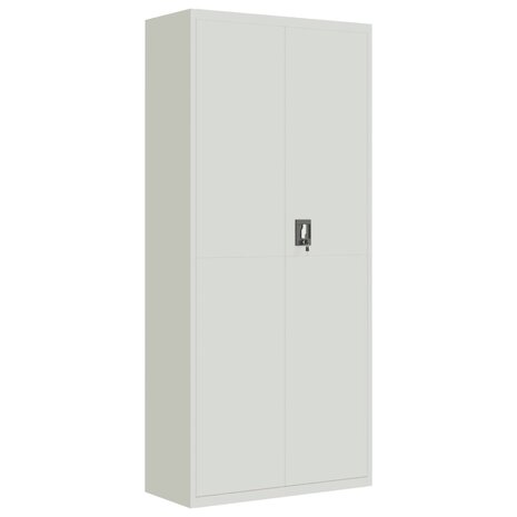 Archiefkast 90x40x240 cm staal lichtgrijs 7