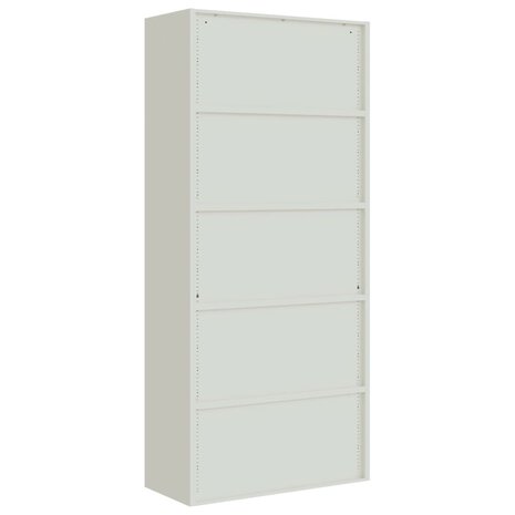 Archiefkast 90x40x240 cm staal lichtgrijs 10
