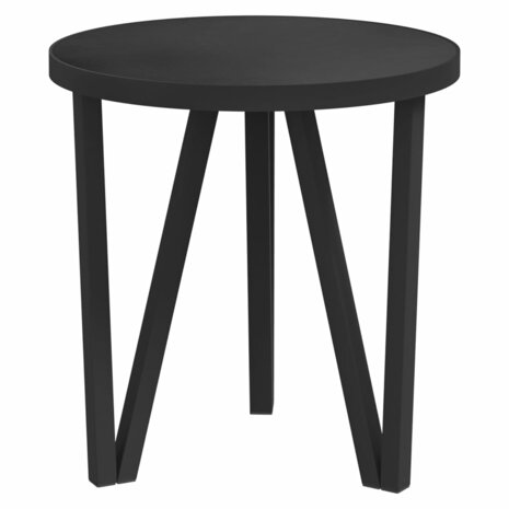 Salontafel Ø35 cm MDF zwart 2