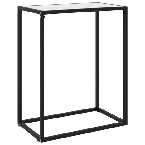 Wandtafel 60x35x75 cm gehard glas wit 1