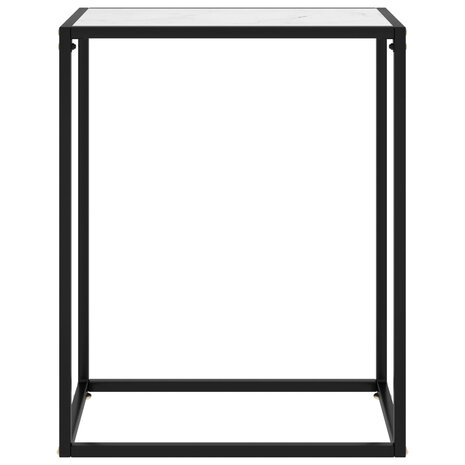 Wandtafel 60x35x75 cm gehard glas wit 2