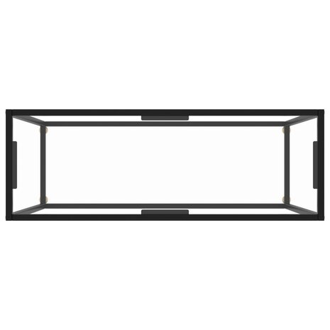 Wandtafel 100x35x75 cm gehard glas transparant 4