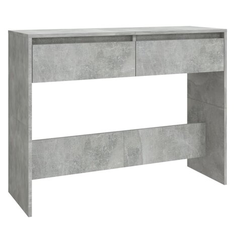 Wandtafel 100x35x76,5 cm bewerkt hout betongrijs 2