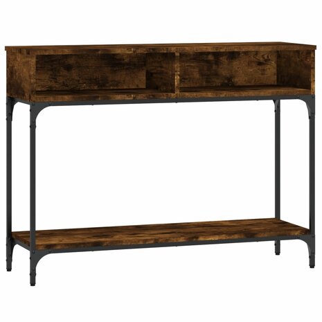Wandtafel 100x30,5x75 cm bewerkt hout gerookt eikenkleurig 2