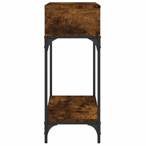 Wandtafel 100x30,5x75 cm bewerkt hout gerookt eikenkleurig 4