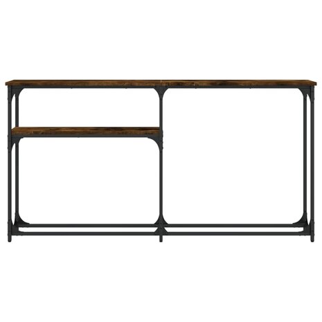 Wandtafel 145x22,5x75 cm bewerkt hout gerookt eikenkleurig 4