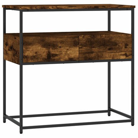 Wandtafel 75x40x75 cm bewerkt hout gerookt eikenkleurig 2
