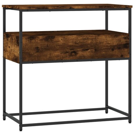 Wandtafel 75x40x75 cm bewerkt hout gerookt eikenkleurig 8