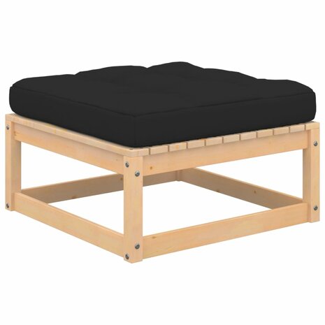 3-delige Loungeset met kussens massief grenenhout 2