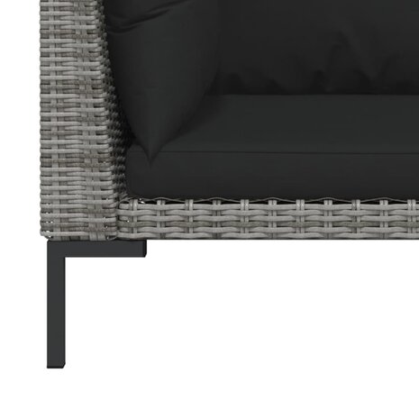 3-delige Loungeset halfrond poly rattan donkergrijs 10
