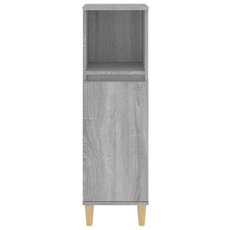 Badkamerkast 30x30x100 cm bewerkt hout grijs sonoma eikenkleur 7