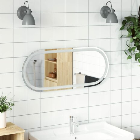 Badkamerspiegel LED ovaal 80x35 cm 1