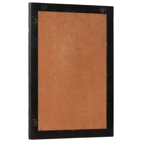 Badkamerspiegel 50x70x2,5 cm massief mangohout en glas zwart 3