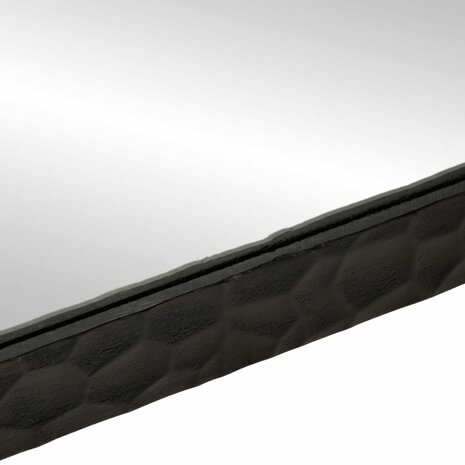 Badkamerspiegel 50x70x2,5 cm massief mangohout en glas zwart 6